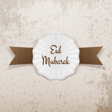 Eid Mubarak şerit rozet tebrik