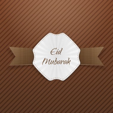 Eid Mubarak tebrik kağıt amblemi
