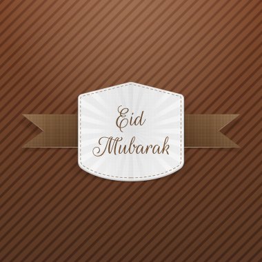 Eid Mubarak kağıt şerit ile amblemi