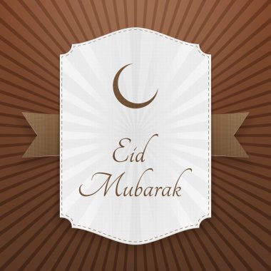 Eid Mubarak gerçekçi şenlikli etiketi