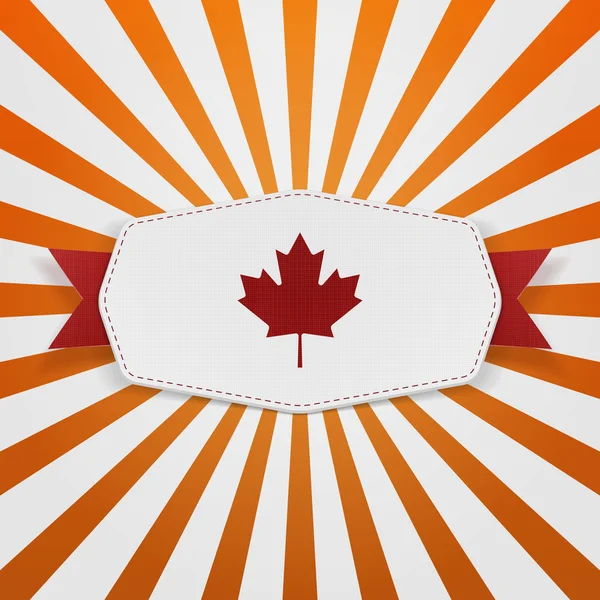 Bandera de Canadá símbolo realístico emblema — Archivo Imágenes Vectoriales