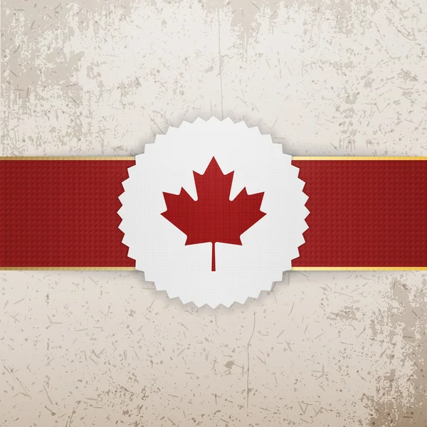 Papel de Canadá Insignia con cinta roja — Archivo Imágenes Vectoriales