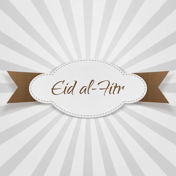 Eid al-fitr dekoratives Papierabzeichen — Stockvektor