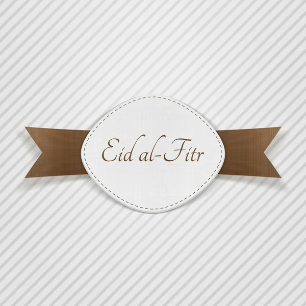 Eid al-Fitr μουσουλμανική εορταστική ετικέτα — Διανυσματικό Αρχείο