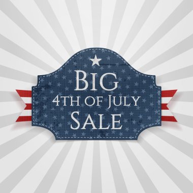 4 Temmuz satış rozet kurdele ile büyük