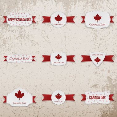 Kanada günü Tekstil Amblemler ayarla