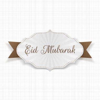 Eid Mubarak şenlikli kağıt etiket