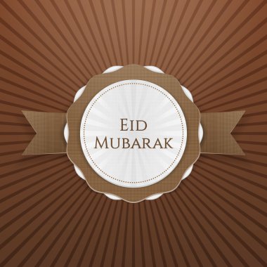 Eid Mubarak etiketi tebrik gerçekçi