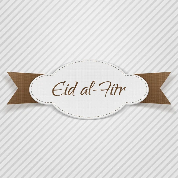 Eid al-Fitr dekorativa papper Tag — Stock vektor