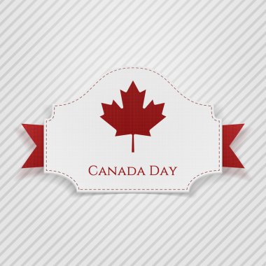 Kanada günü tatil etiketi ile şerit