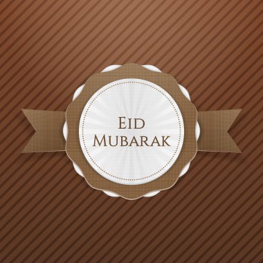 Eid Mubarak amblemi tebrik gerçekçi