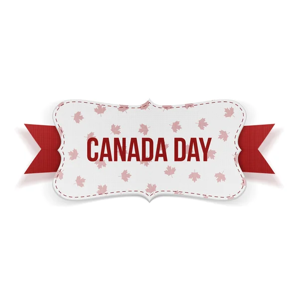 加拿大国庆日现实民族旗帜 — 图库矢量图片