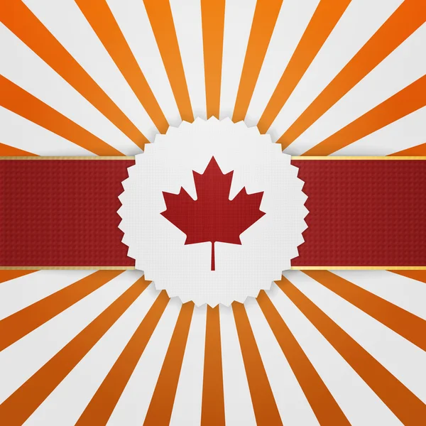 Kanada kağıt amblemi kırmızı kurdele ile — Stok Vektör