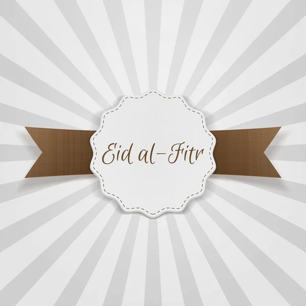 Eid al-Fitr dekorativa festliga Badge — Stock vektor