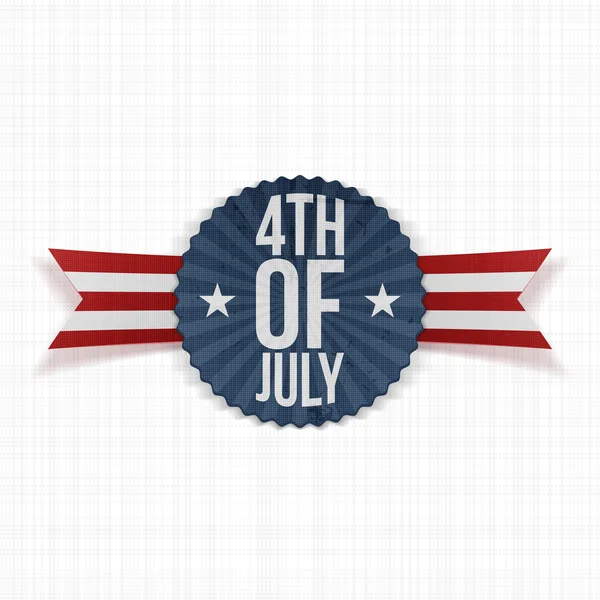 Fourth of July realistische Label — Stockvector