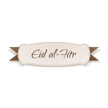 Eid al-Fitr gerçekçi tekstil etiket