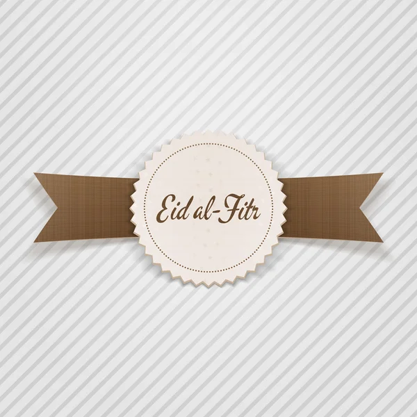 Eid al-Fitr decoratief papier embleem — Stockvector