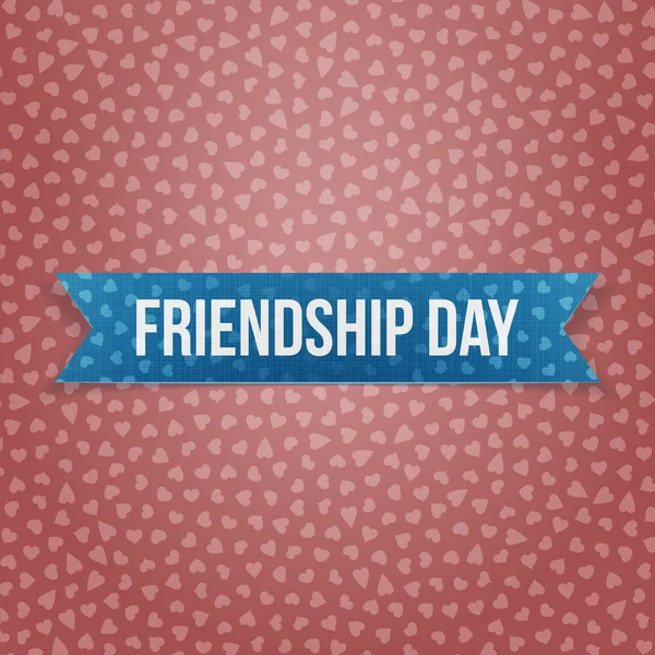 Φιλία ημέρα ρεαλιστική μπλε πανό — Διανυσματικό Αρχείο