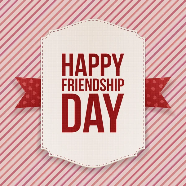 Happy Friendship Day Greeting Label — стоковый вектор