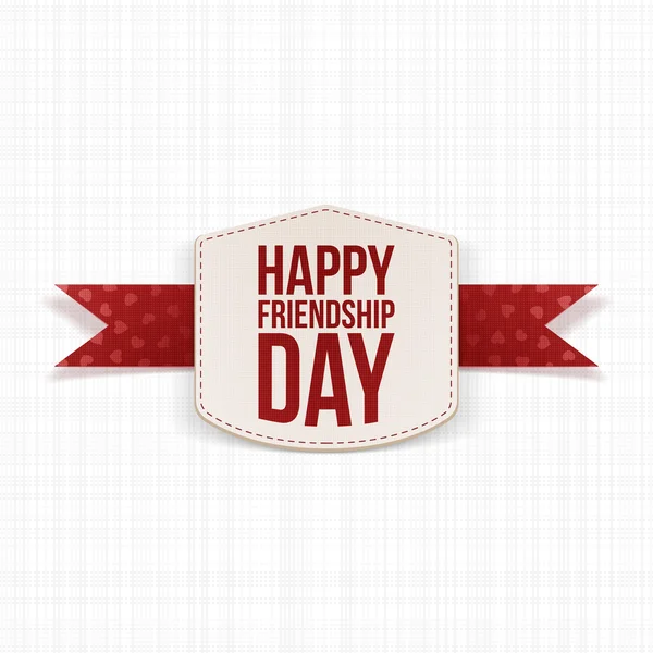 Friendship Day festive paper Label — Stock Vector