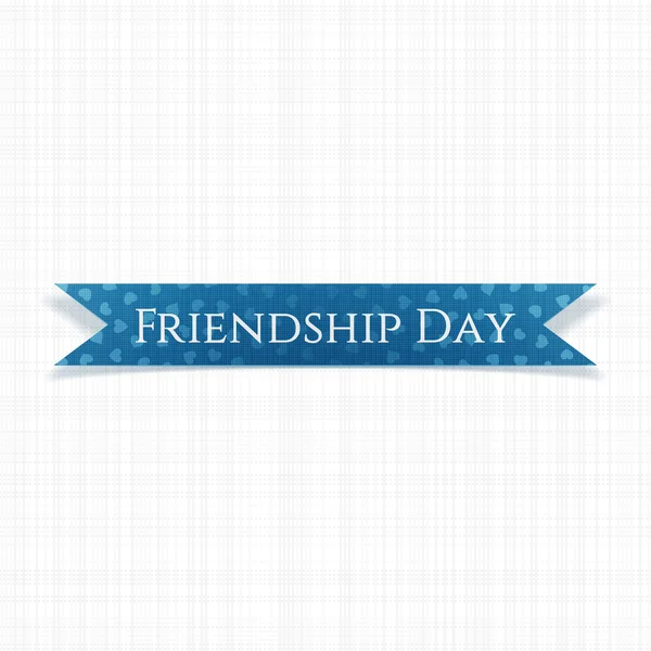 День дружбы с голубой лентой — стоковый вектор