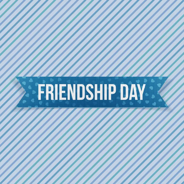 Φιλία ημέρα χαιρετισμού μπλε πανό — Διανυσματικό Αρχείο