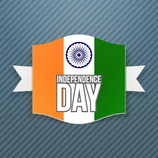 Insignia de saludo del Día de la Independencia de India — Archivo Imágenes Vectoriales