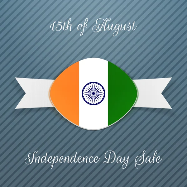 Ημέρα ανεξαρτησίας της Ινδίας Ενοικιαζόμενα Badge — Διανυσματικό Αρχείο