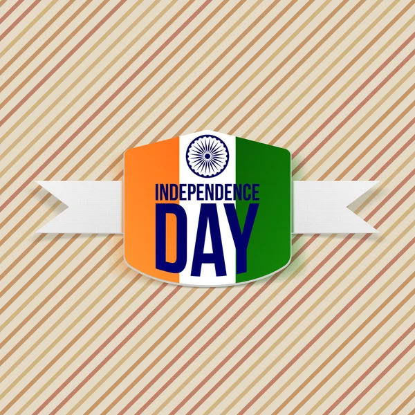 그림자와 함께 인도 독립 기념일 상징 — 스톡 벡터