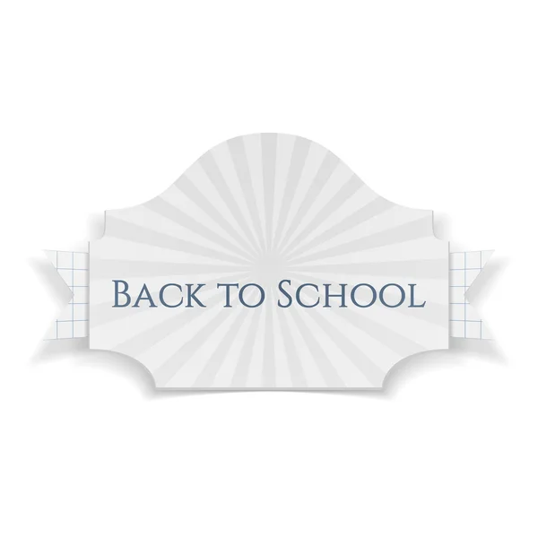 Επιστροφή στο σχολείο καμπύλο Banner — Διανυσματικό Αρχείο