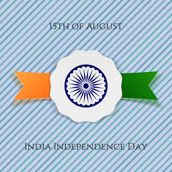 インド独立記念日愛国バッジ — ストックベクタ