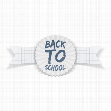 Geri okul gerçekçi amblemi