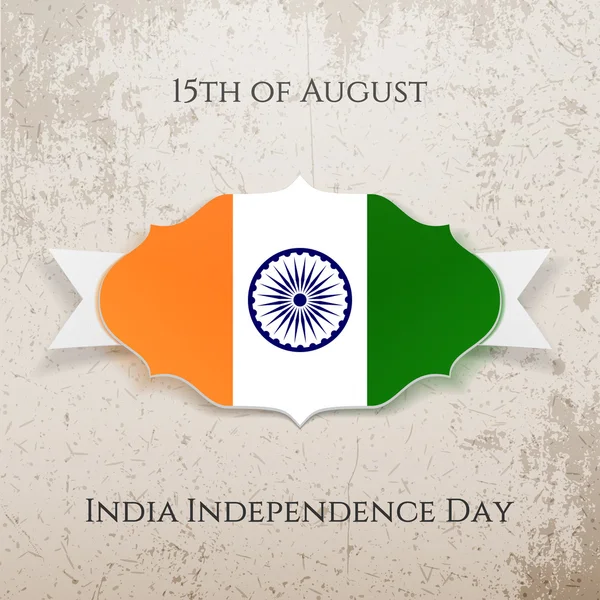 Inde papier Jour de l'indépendance Tag — Image vectorielle