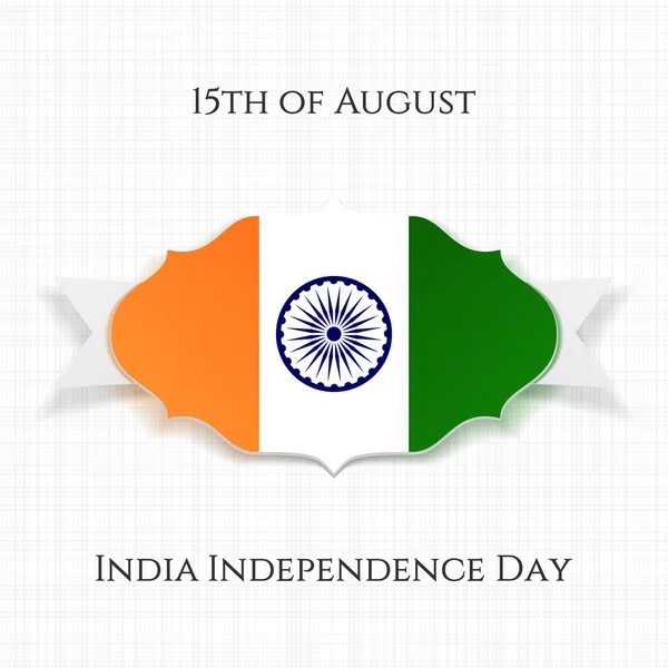 Ημέρα ανεξαρτησίας της Ινδίας χαρτί ετικέτας — Διανυσματικό Αρχείο