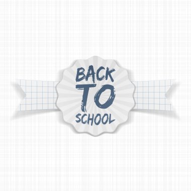 Beyaz kurdele ile geri etiketi okul