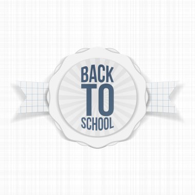 Geri okul tatil etiketi