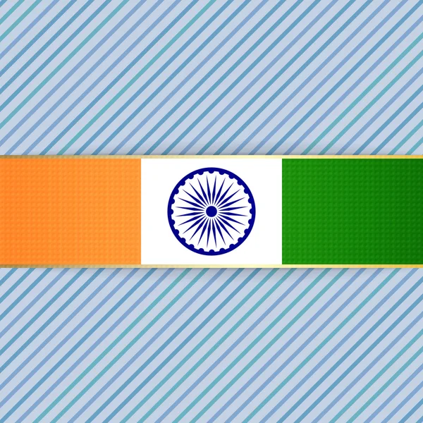 Inde patriotique bannière et ruban — Image vectorielle