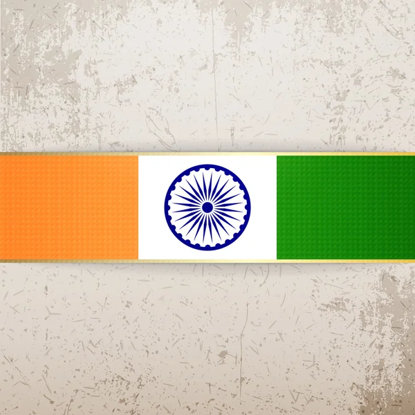 Inde patriotique Tag et ruban — Image vectorielle