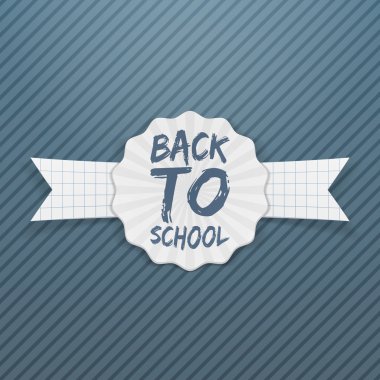 Beyaz kurdele ile geri etiketi okul