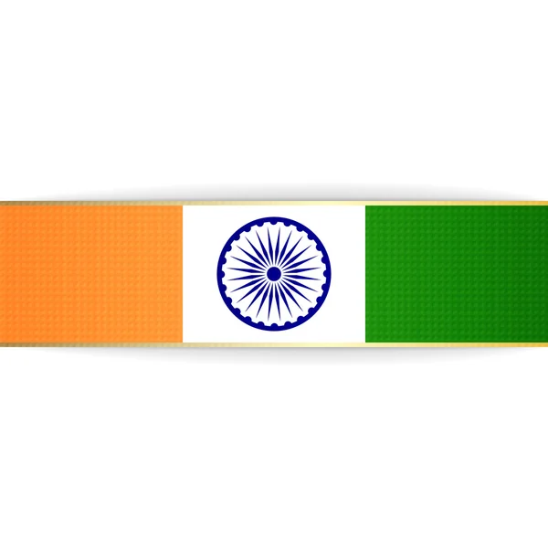 Inde insigne patriotique et ruban — Image vectorielle