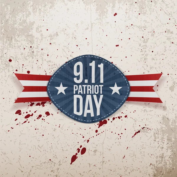 Tag der Patrioten mit Schleife. 11. September — Stockvektor
