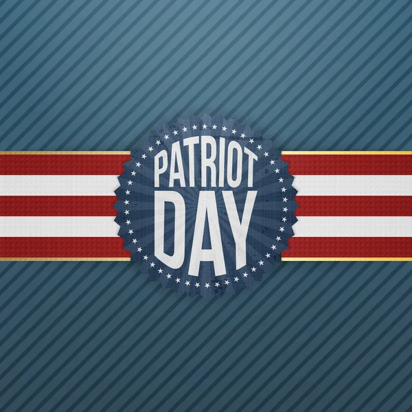 Patriot Day papel emblema festivo — Vector de stock