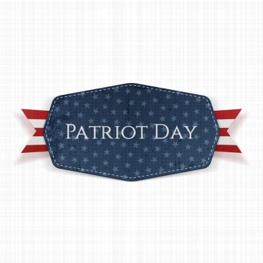 Vatansever gün metin etiketini kurdele ile