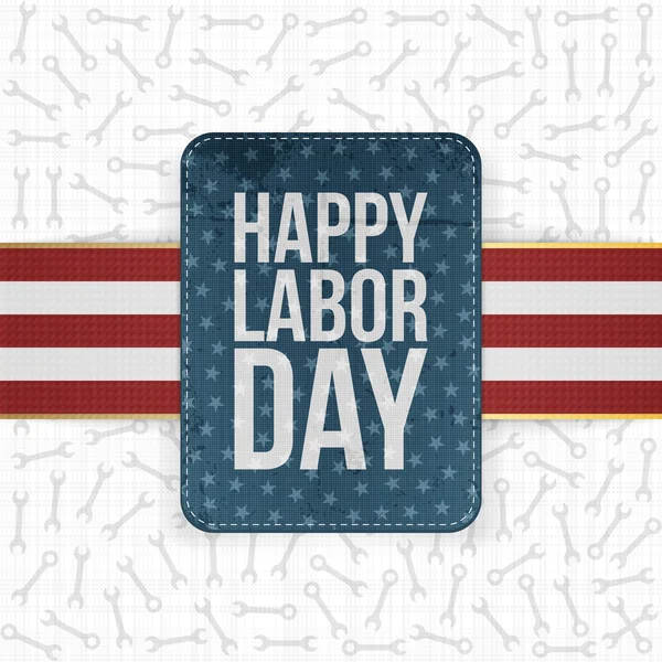 Happy Labor Day realistic paper Label