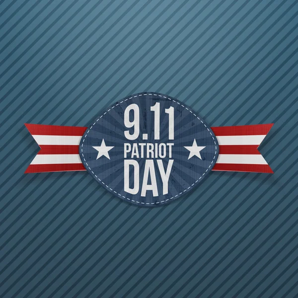 Patriot Day 9-11 Emblem mit Schleife — Stockvektor