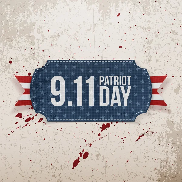 Patriot Tag 9-11 realistisch — Stockvektor