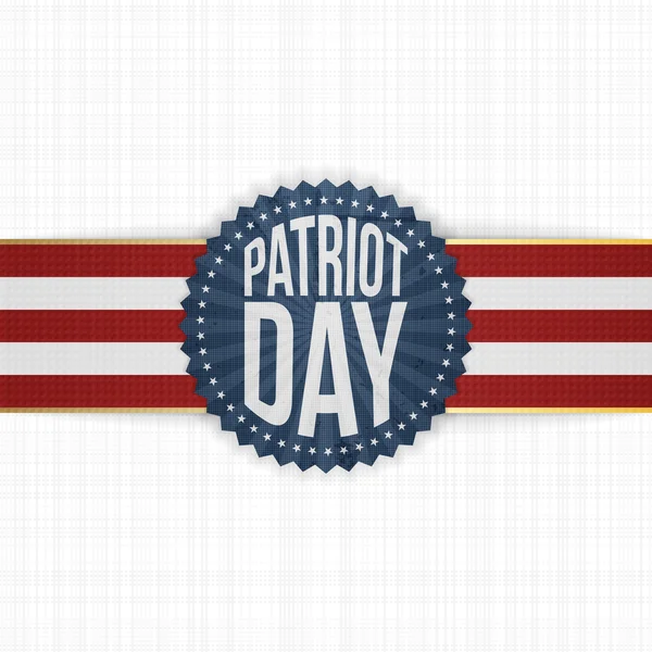 Patriot Day papel festivo etiqueta — Vector de stock