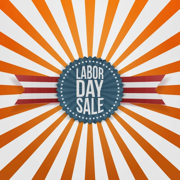 Labor Day Sale textile Badge — Stock Vector