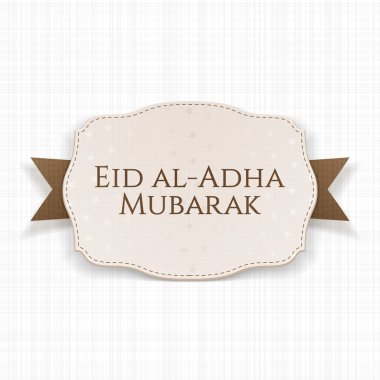 Kurban Bayramı mübarek dekoratif etiket