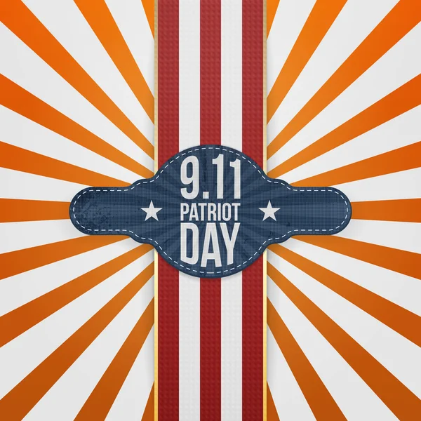 Patriota dnia 9-11 realistyczne odznaka patriotyczne — Wektor stockowy